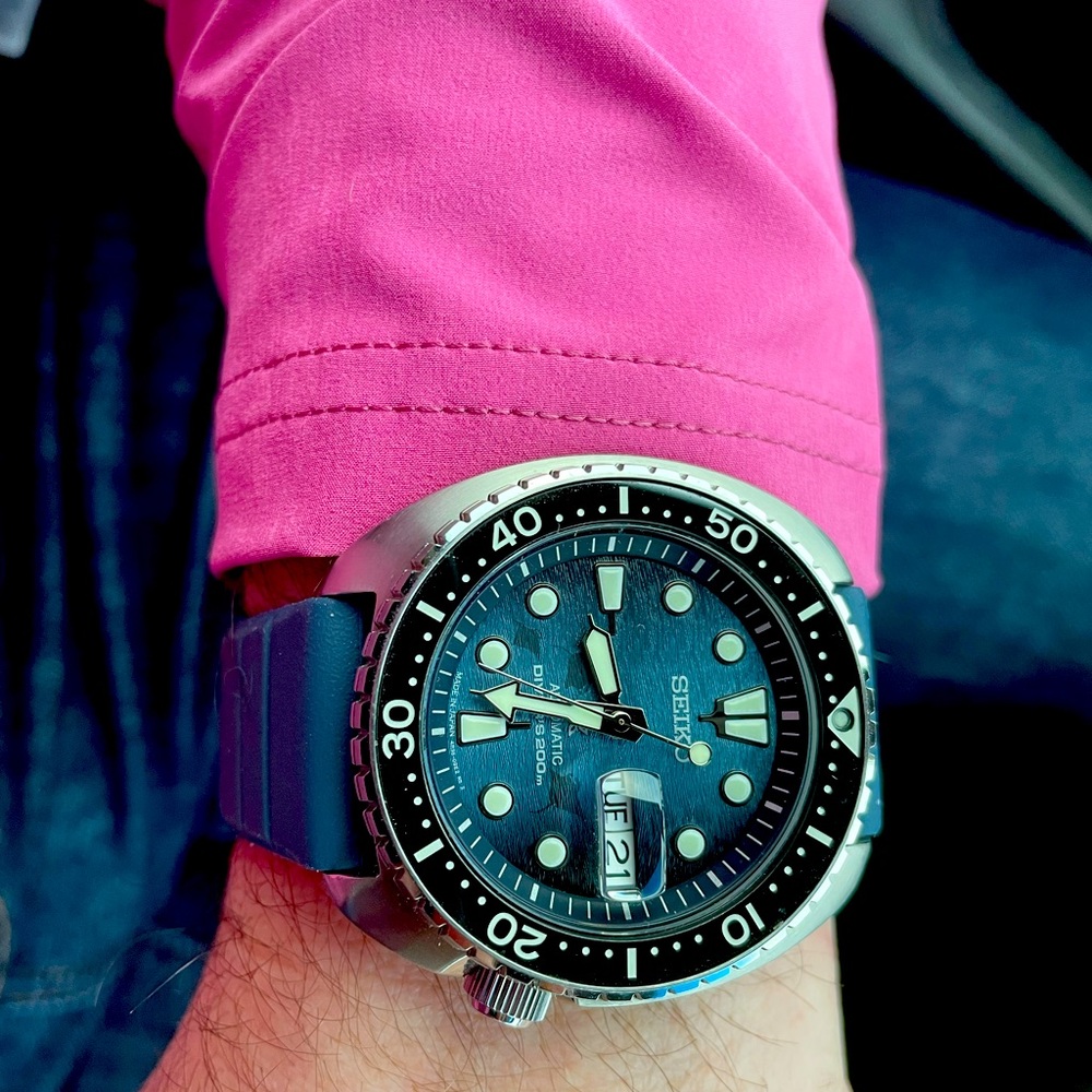 Special edition Seiko Prospex Mens watch blue, 44mm steel with blue strap